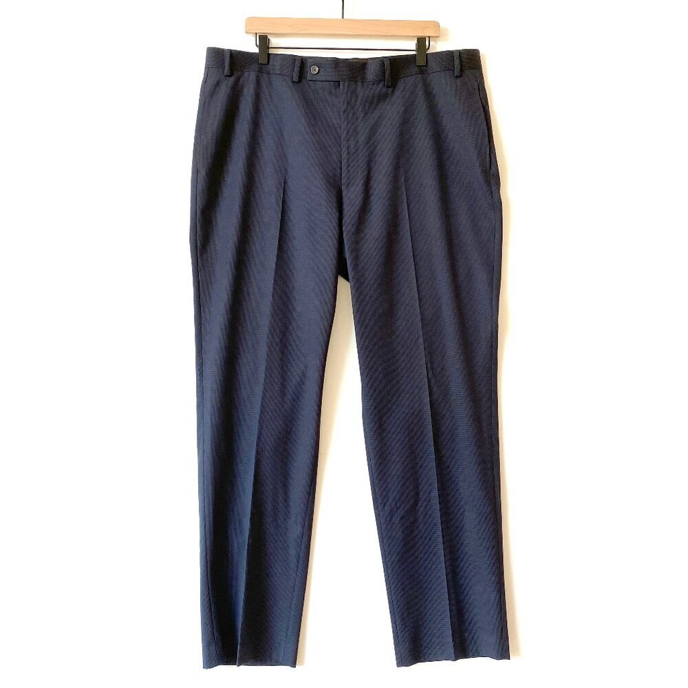 Lauren Ralph Lauren Navy Micro-Check Dress Pants 40x32